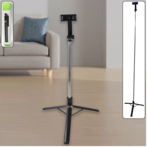 Selfie Stick with Tripod Stand – 160 Cm Adjustable Bluetooth Remote