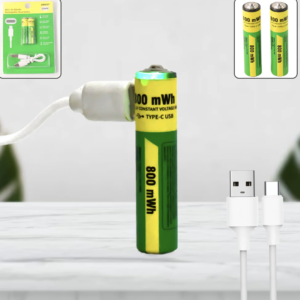AAA Rechargeable Batteries 800mWh High Capacity 2 Pack