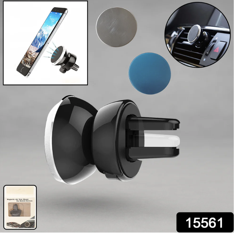 Universal Magnetic Car Mobile Holder – 360° Rotating Strong Grip