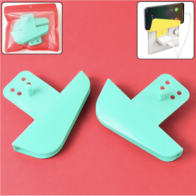 Mobile Phone Charging Stand – Secure Plastic Holder (2 Pc)