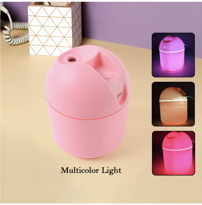Travel-friendly USB powered mini air humidifier for personal use USB Mini Air Humidifier on desk emitting cool mist with soft LED light Portable USB Mini Air Humidifier in use providing cool mist for dry air relief Video demonstration showing USB Mini Air Humidifier operation and mist output Video demonstration showing USB Mini Air Humidifier operation and mist output Compact Mini Air Humidifier releasing soothing cool mist Travel-friendly USB powered mini air humidifier for personal use USB Humidifier placed on office desk improving air quality Close-up of USB Mini Air Humidifier with glowing LED night light USB Mini Air Humidifier – Portable 250ml Quiet Cool Mist with LED