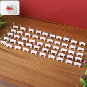 8mm Nail Cable Clips Set – Durable Plastic Wire Holders