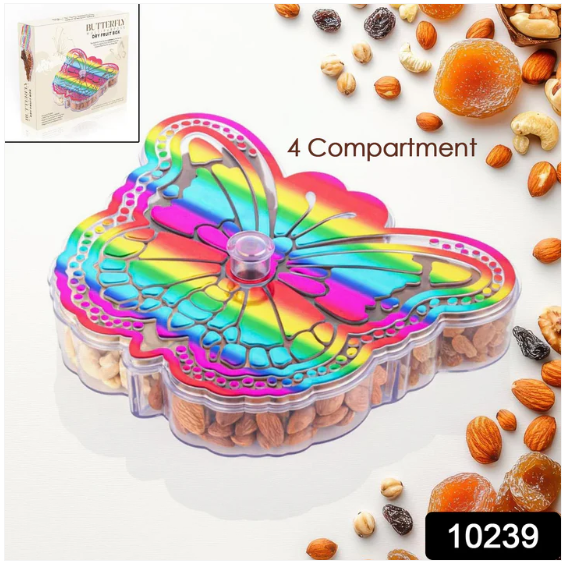 Butterfly Dry Fruit Box – 4-Compartment Storage | Tidy Table - Image 3