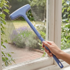 Window Mesh Cleaner – 3-in-1 Dusting Brush | Velvet Wipe