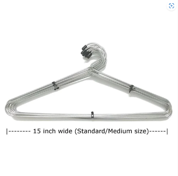 Stainless Steel Cloth Hanger (Set of 12) – Durable & Non-Slip | FreshAura Homeware