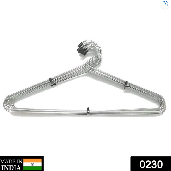 Stainless Steel Cloth Hanger (Set of 12) – Durable & Non-Slip | FreshAura Homeware