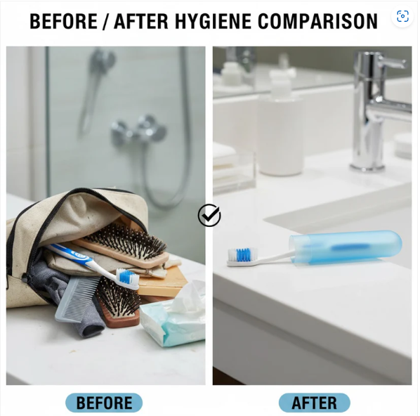 Toothbrush Travel Case – Hygienic Plastic Holder | BrushedUp