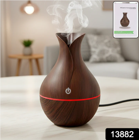 Mini Wooden Humidifier – Ultrasonic Mist Diffuser with LED | Indo Glow - Image 2