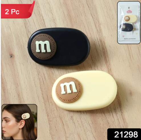 Alphabet Letter Hair Clips – Lightweight Decorative Set of 2