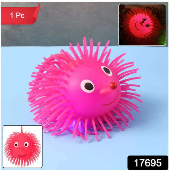 LED Spiky Puffer Ball – Soft Light-Up Stress Relief Toy - Image 2