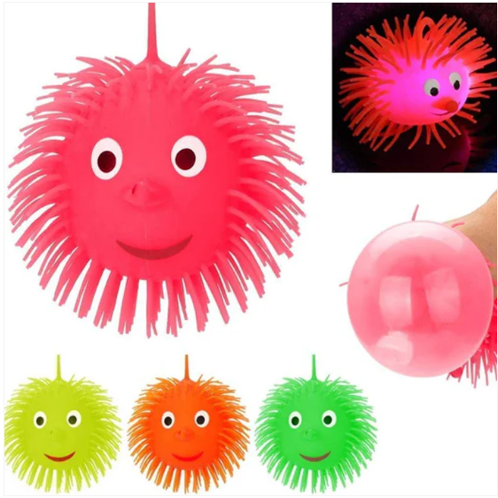 LED Spiky Puffer Ball – Soft Light-Up Stress Relief Toy - Image 3