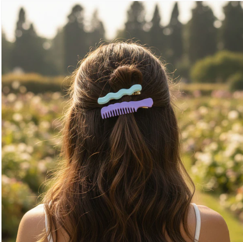 Comb-Shaped Hair Clips Set – Strong Grip Stylish Hair Pins (4 Pc) - Image 4