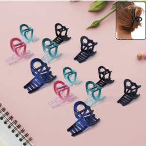 Plastic Hair Clamp – Durable Matte Finish Barrette Clip Set