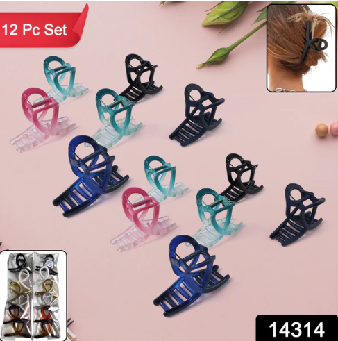 Plastic Hair Clamp – Durable Matte Finish Barrette Clip Set