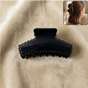 Black Hair Claw Clip – Strong Grip, Non-Slip & Stylish Design