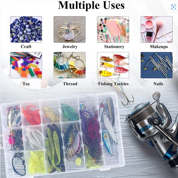 Plastic Organizer Box – 36 Grids, Adjustable Dividers | Organivo