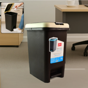 Push N Pedal Plastic Dustbin – 10L Capacity, Hands-Free Hygiene