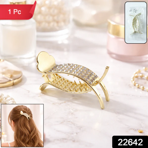 Hair Claw Clip – Strong Grip with Elegant Crystal Design