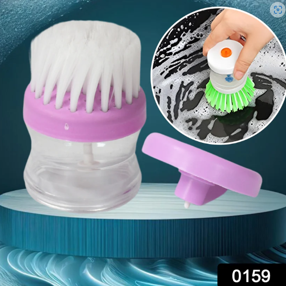 Wash Basin Brush with Soap Dispenser – Efficient Multicolor Cleaner | VelvetBubbles