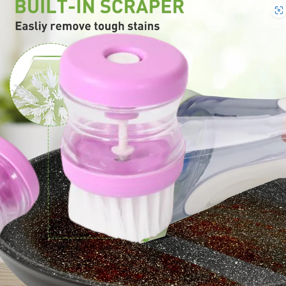Wash Basin Brush with Soap Dispenser – Efficient Multicolor Cleaner | VelvetBubbles