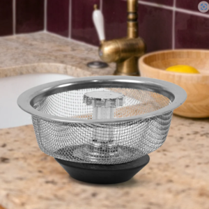 Stainless Steel Sink Strainer – Adjustable Stopper | Garth