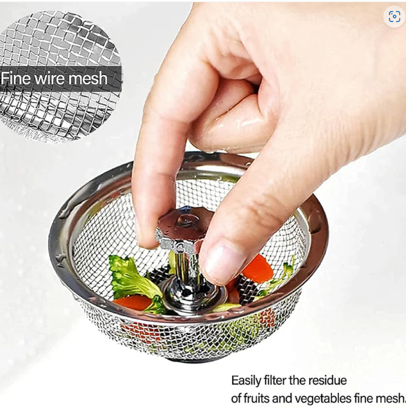 Stainless Steel Sink Strainer – Adjustable Stopper | Garth