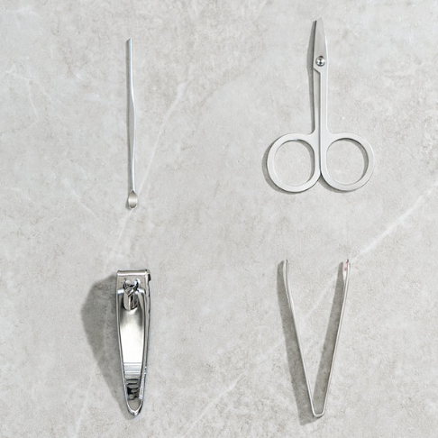 Nail Clipper Set – Stainless Steel 4-Pc Travel Manicure Kit | AuriGlam