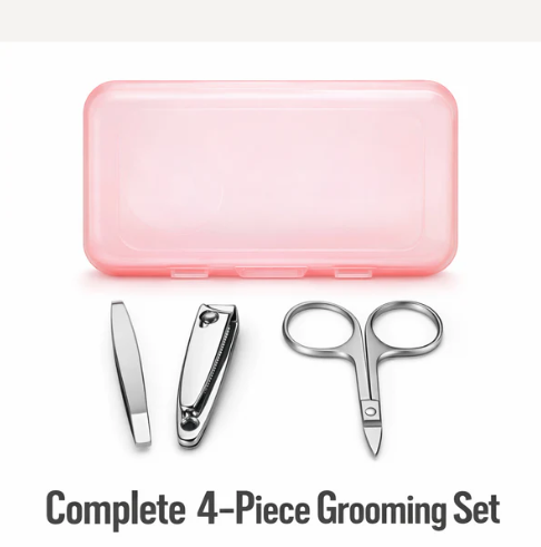 Nail Clipper Set – Stainless Steel 4-Pc Travel Manicure Kit | AuriGlam