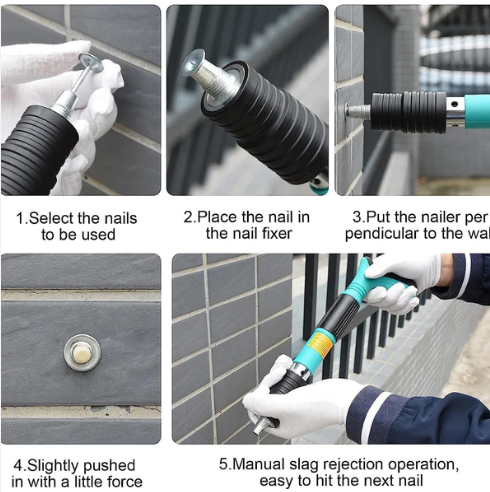 Manual Steel Nail Gun – Portable Wall Fastener | BoltForce