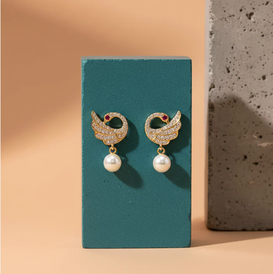 Swan Pearl Earrings