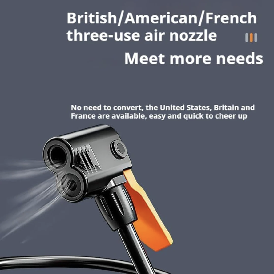 Mini Foot Pump – Portable Tire Inflator with Gauge | Velvet Wheels
