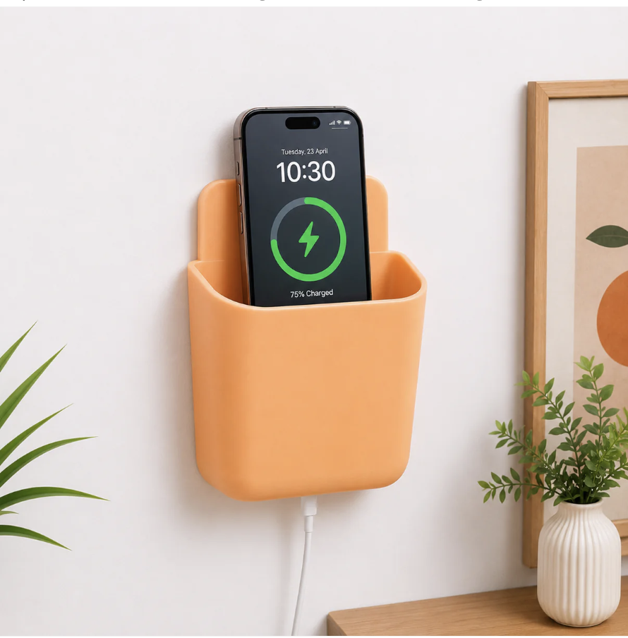 Wall Mounted Storage Pocket – Durable Plastic Organizer for Home