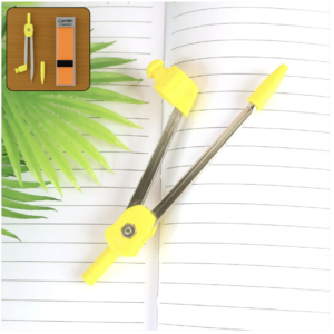 Camlin Compass – Durable Metal Body with Yellow Grip