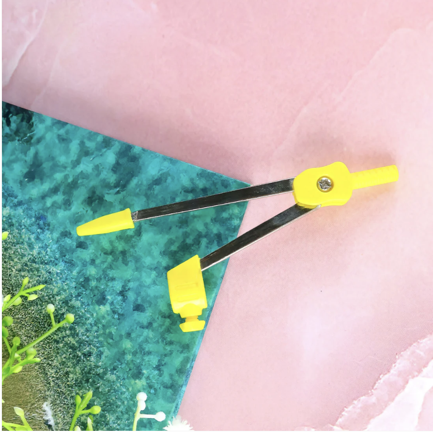 Camlin Compass – Durable Metal Body with Yellow Grip