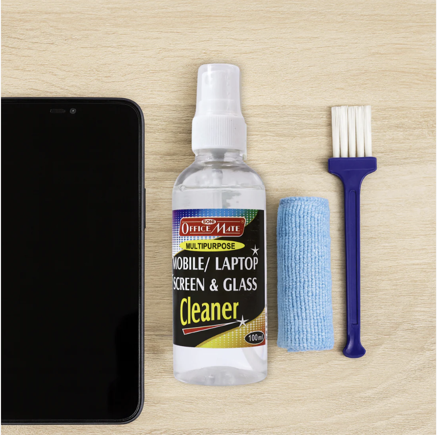 Screen Cleaner Spray – 3-in-1 Kit with Microfiber Cloth & Brush