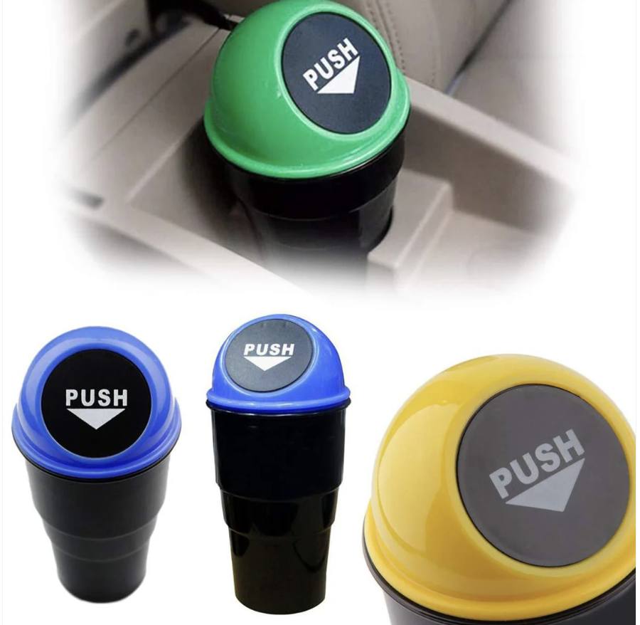 Car Dustbin – Portable Mini Trash Bin & Ashtray | Velvet Wheels