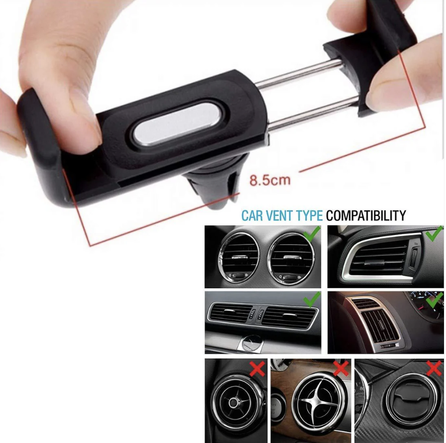Car Air Vent Mount – Universal Phone Holder for Safe Driving | Velvet Wheels