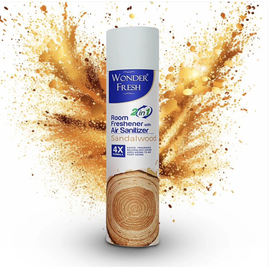 Sandalwood Air Freshener Spray 125g – Long-Lasting | Wonder Fresh