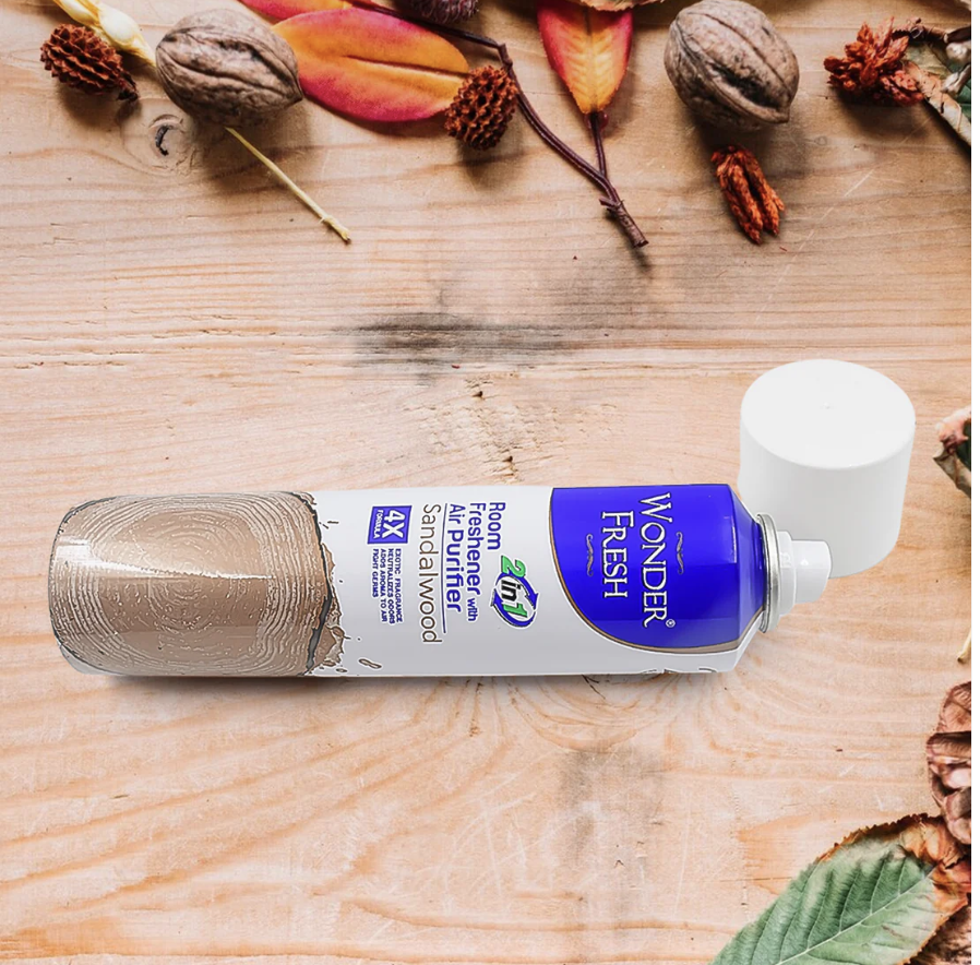 Sandalwood Air Freshener Spray 125g – Long-Lasting | Wonder Fresh