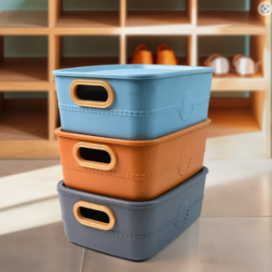 Plastic Storage Basket Set – Durable & Multipurpose Organizer