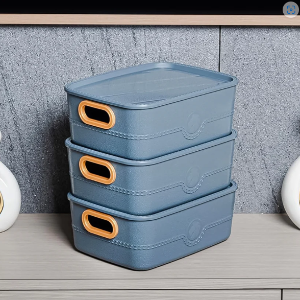 Plastic Storage Basket Set – Durable & Multipurpose Organizer