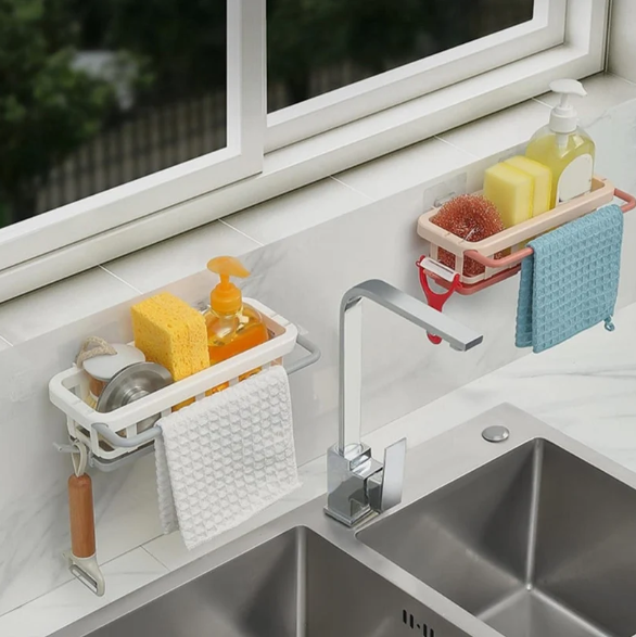 Kitchen Sink Organizer – Retractable Drain Rack | Bathora