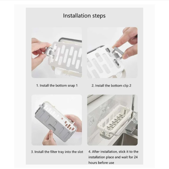 Kitchen Sink Organizer – Retractable Drain Rack | Bathora