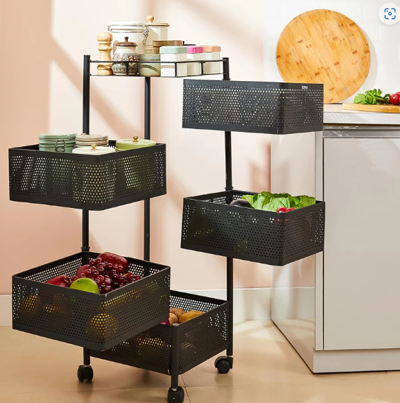 5 Layer Kitchen Storage Trolley – Multipurpose Organizer with Wheels