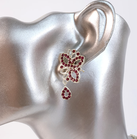 Rosegold AD Studded Necklace – Elegant Polished Jewellery Set - Image 3