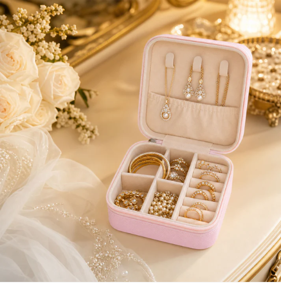 Travel Jewellery Box – Portable PU Leather Organiser | LilyGleam - Image 3