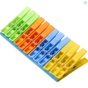 Cloth Clips 12 Pcs Multicolour – Strong Grip Laundry Pegs | BathNova