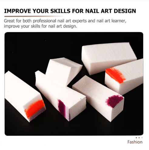 Nail Buffer Blocks – 10 Pcs Professional Nail Polishing Sponge Set