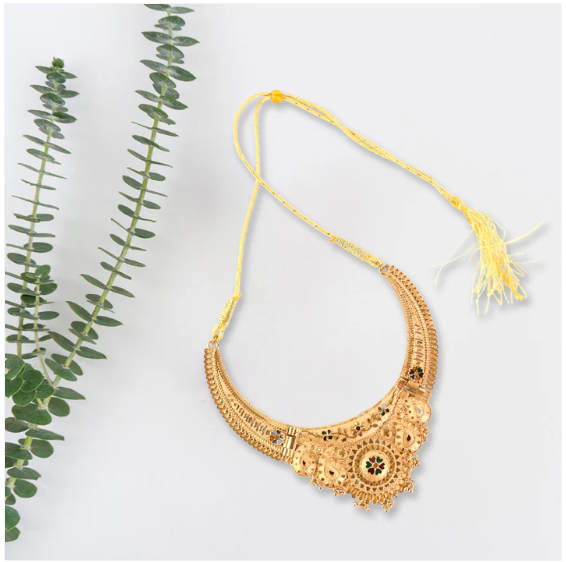 Gold-Plated Necklace Set – Elegant Traditional Jewellery | BW - Image 2