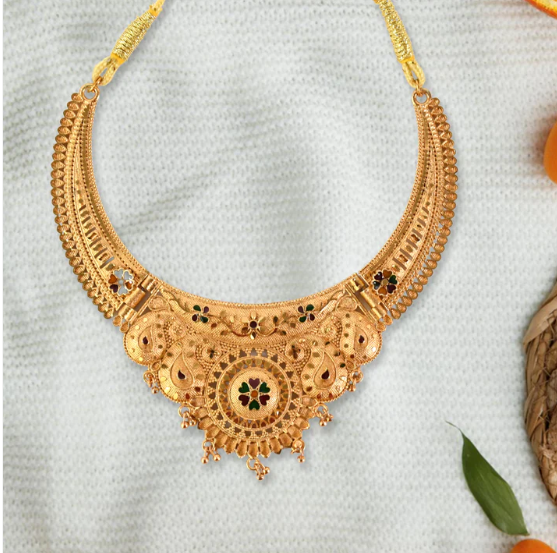 Gold-Plated Necklace Set – Elegant Traditional Jewellery | BW - Image 4